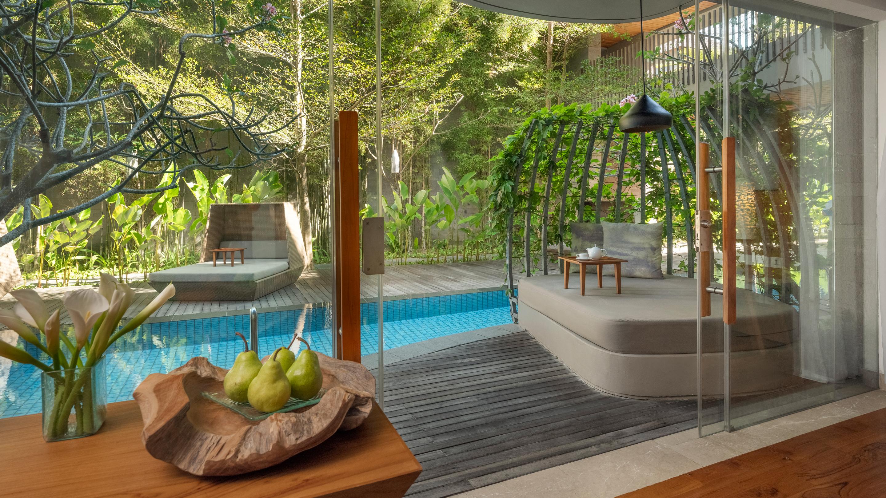 Maya Sanur Resort & Spa Kültér fotó The interior of a villa at the resort